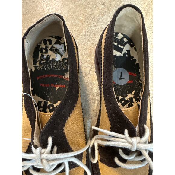 Hush Puppies Hemingway Design Brown Suede Oxford Shoes 7 π€π© - Picture 6 of 11